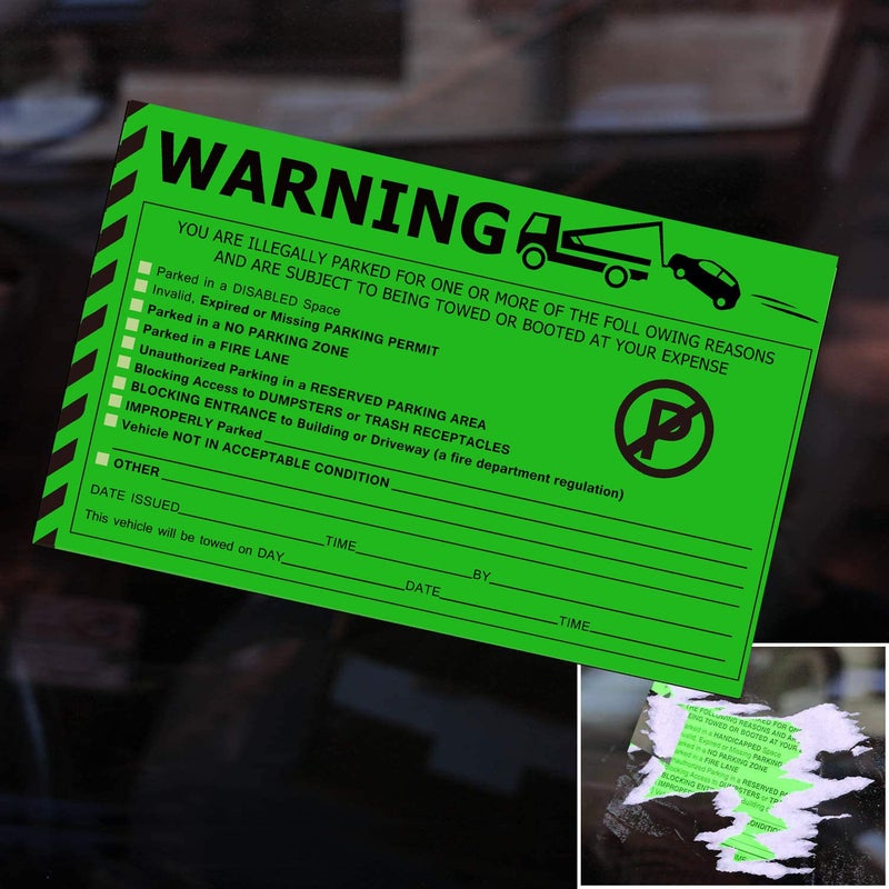 Remarkable Violation Stickers - 'You Are Illegally Parked' Warning Labels for Reserved, Handicapped, Private Parking - Hard to Remove, Super Sticky Tow Warnings 50pcs 5"X 8" - Image 3